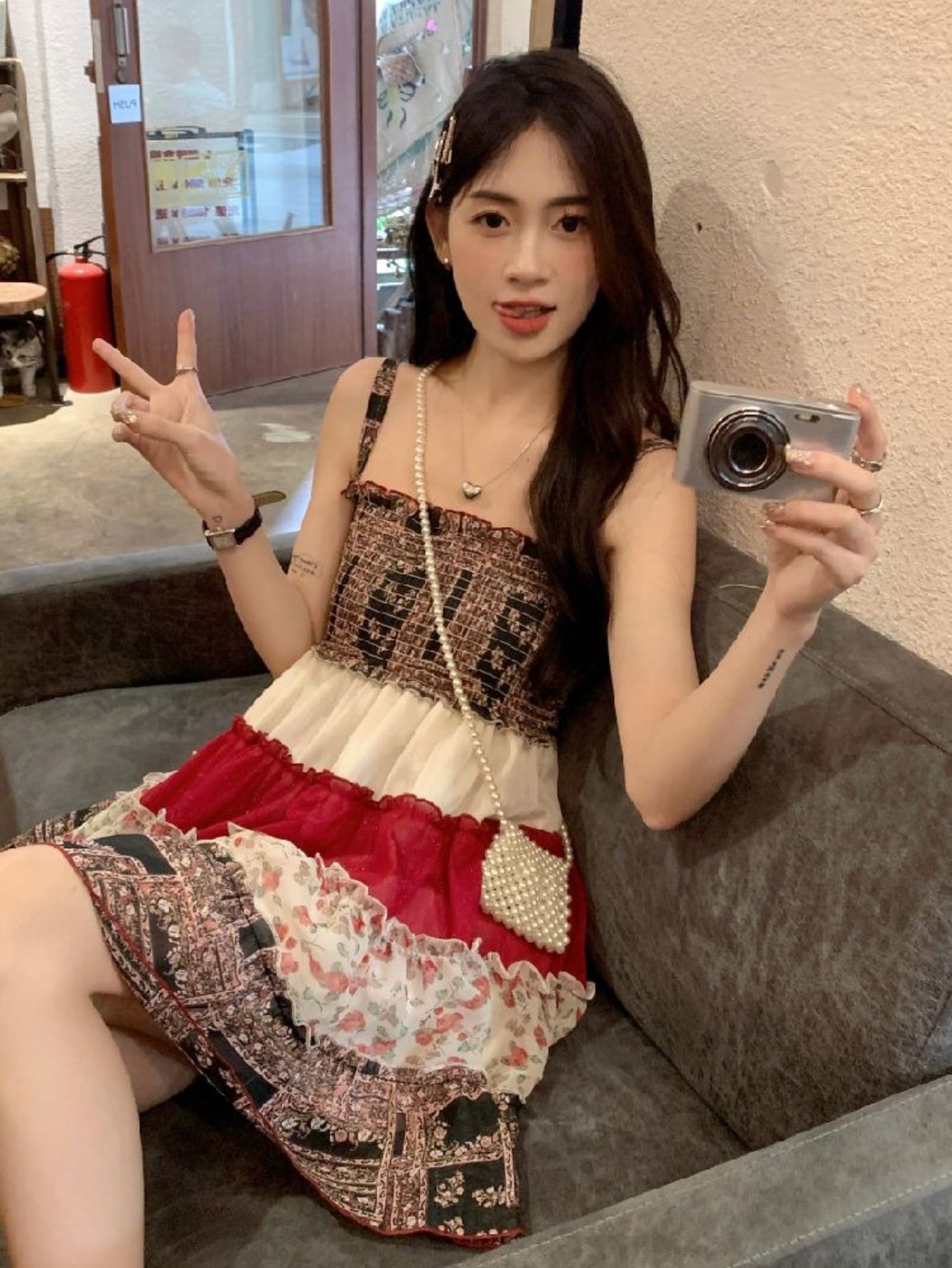 Women's Elegant Sleeveless Mini Dress - flared A-Line Party, Office & Everyday Outfits - Non-Stretchy Formal & Casual Chic Outfits for Women, Cute Dress, Summer Fashion, Retro Floral Design, Sophisticated Craftsmanship, Lace Detailing, Fashion Lovers