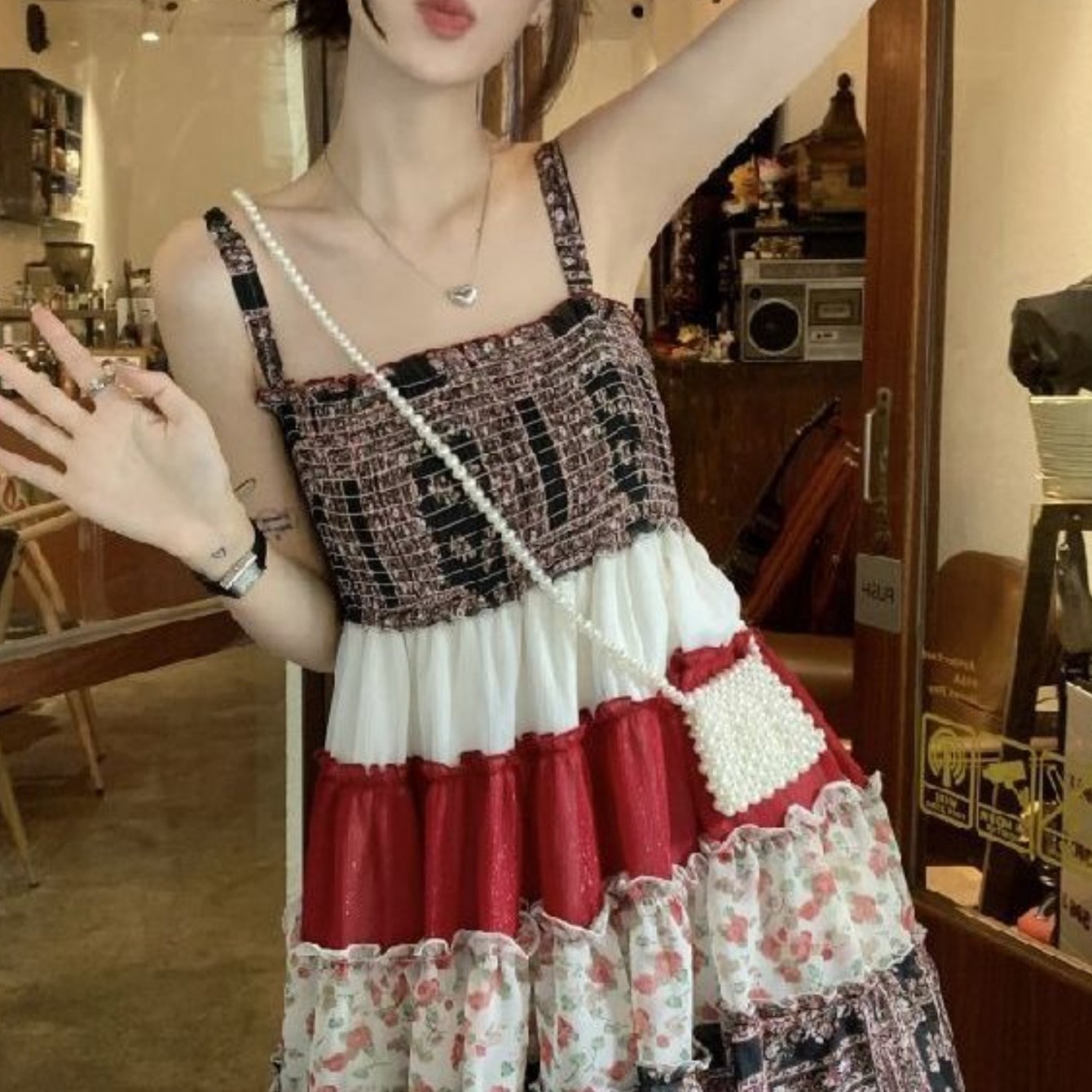 Women's Elegant Sleeveless Mini Dress - flared A-Line Party, Office & Everyday Outfits - Non-Stretchy Formal & Casual Chic Outfits for Women, Cute Dress, Summer Fashion, Retro Floral Design, Sophisticated Craftsmanship, Lace Detailing, Fashion Lovers