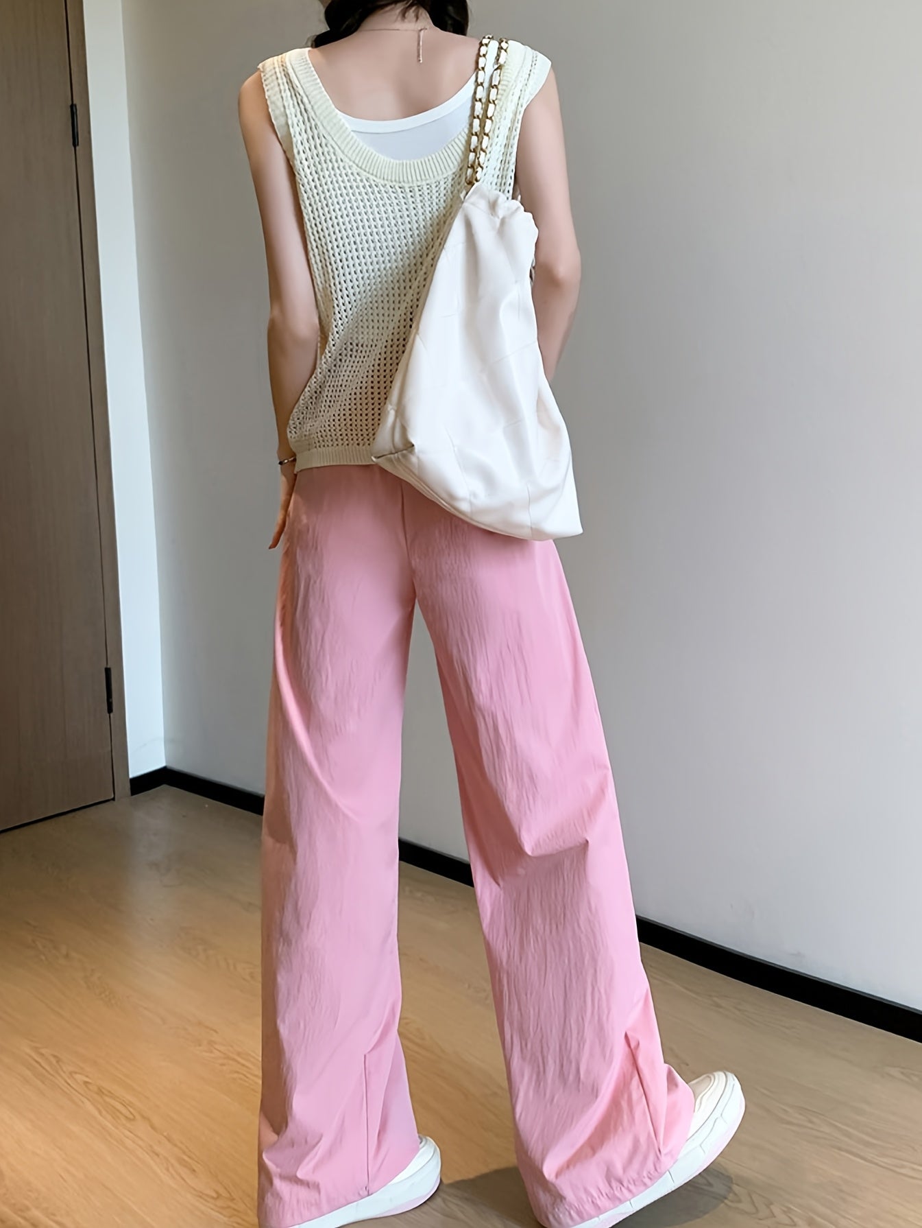 Summer Trending Women's Pants 2025 Summer Trending Women's High-Waisted Wide-Leg Pants | Insect Repellent Floor-Length Stylish Design | Machine Washable Thick Leg Coverage Fashionable Versatile Easy Care Long Trousers