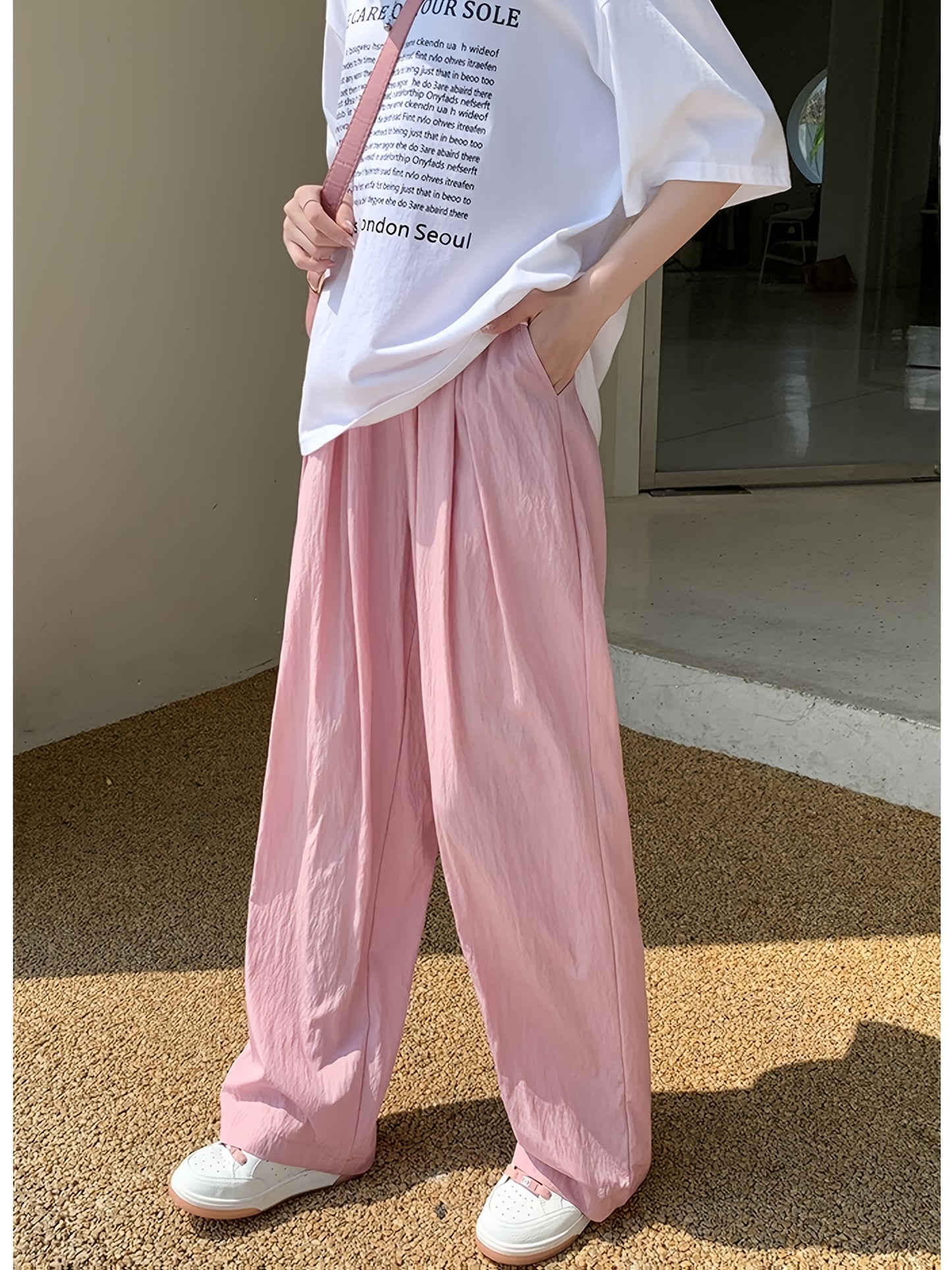 Summer Trending Women's Pants 2025 Summer Trending Women's High-Waisted Wide-Leg Pants | Insect Repellent Floor-Length Stylish Design | Machine Washable Thick Leg Coverage Fashionable Versatile Easy Care Long Trousers