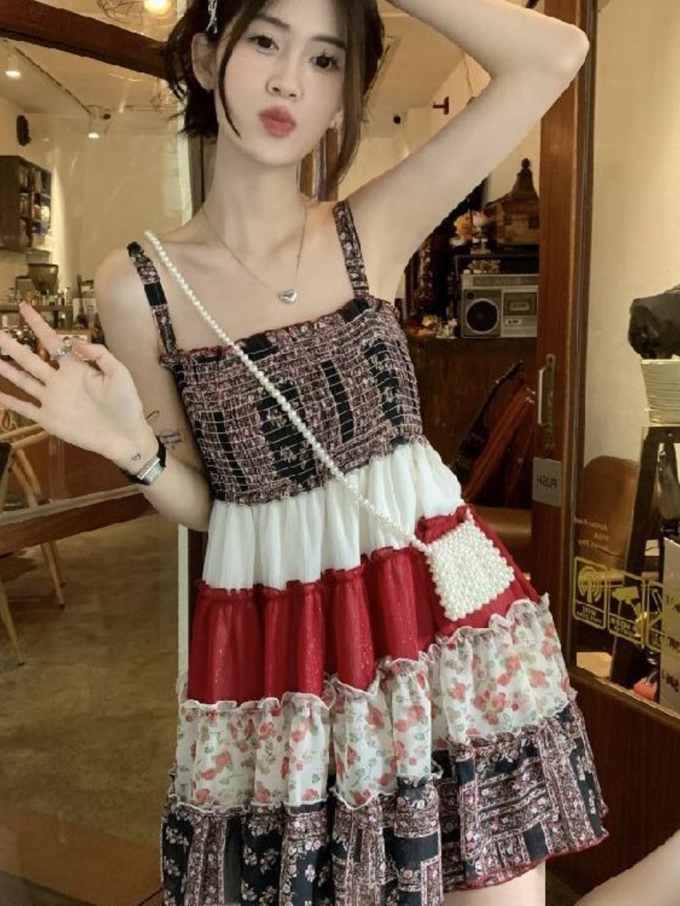 Women's Elegant Sleeveless Mini Dress - flared A-Line Party, Office & Everyday Outfits - Non-Stretchy Formal & Casual Chic Outfits for Women, Cute Dress, Summer Fashion, Retro Floral Design, Sophisticated Craftsmanship, Lace Detailing, Fashion Lovers