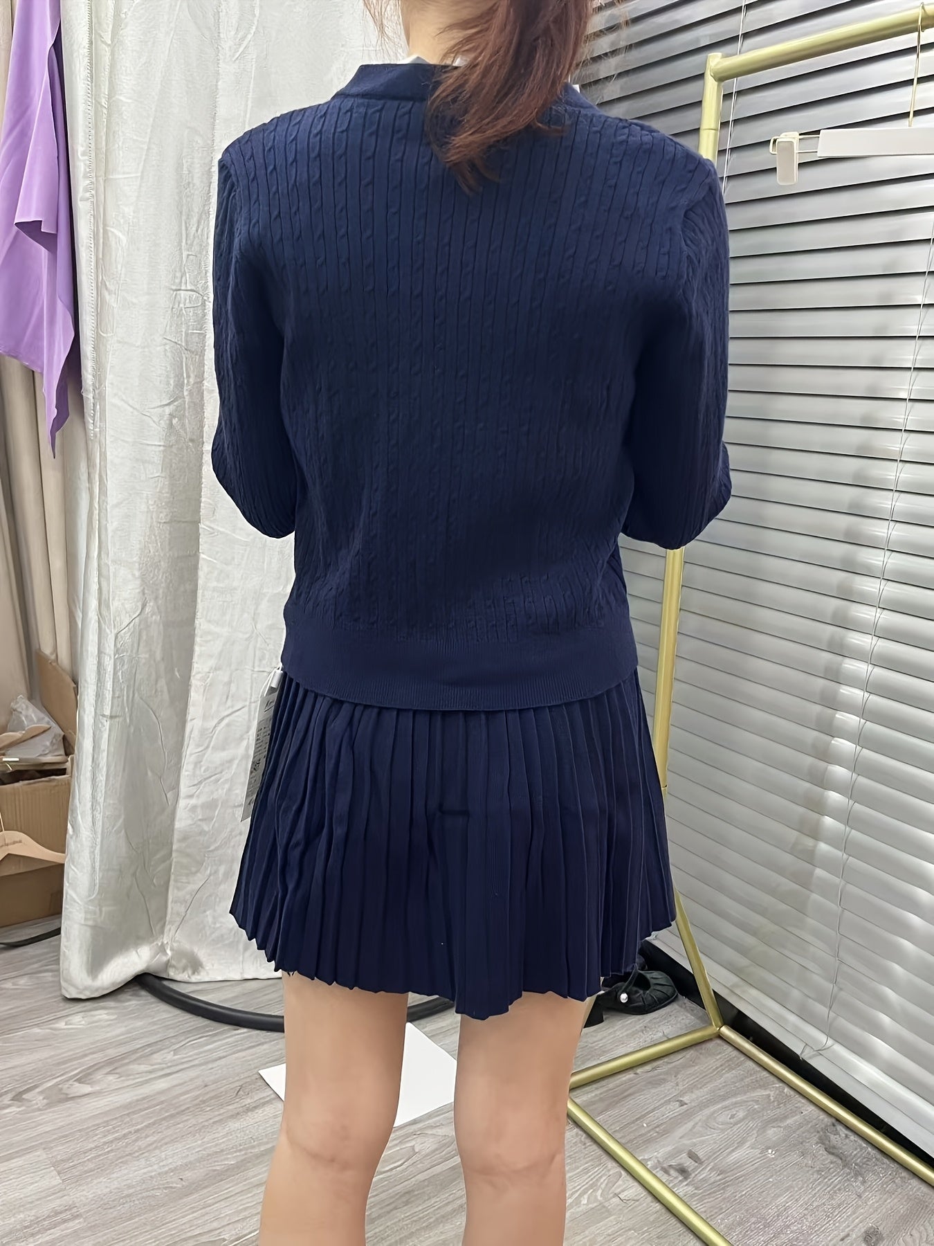 Set Women'S Autumn and Winter 2024 New College Style Youthful Outfit, High-End Two-Piece Set
