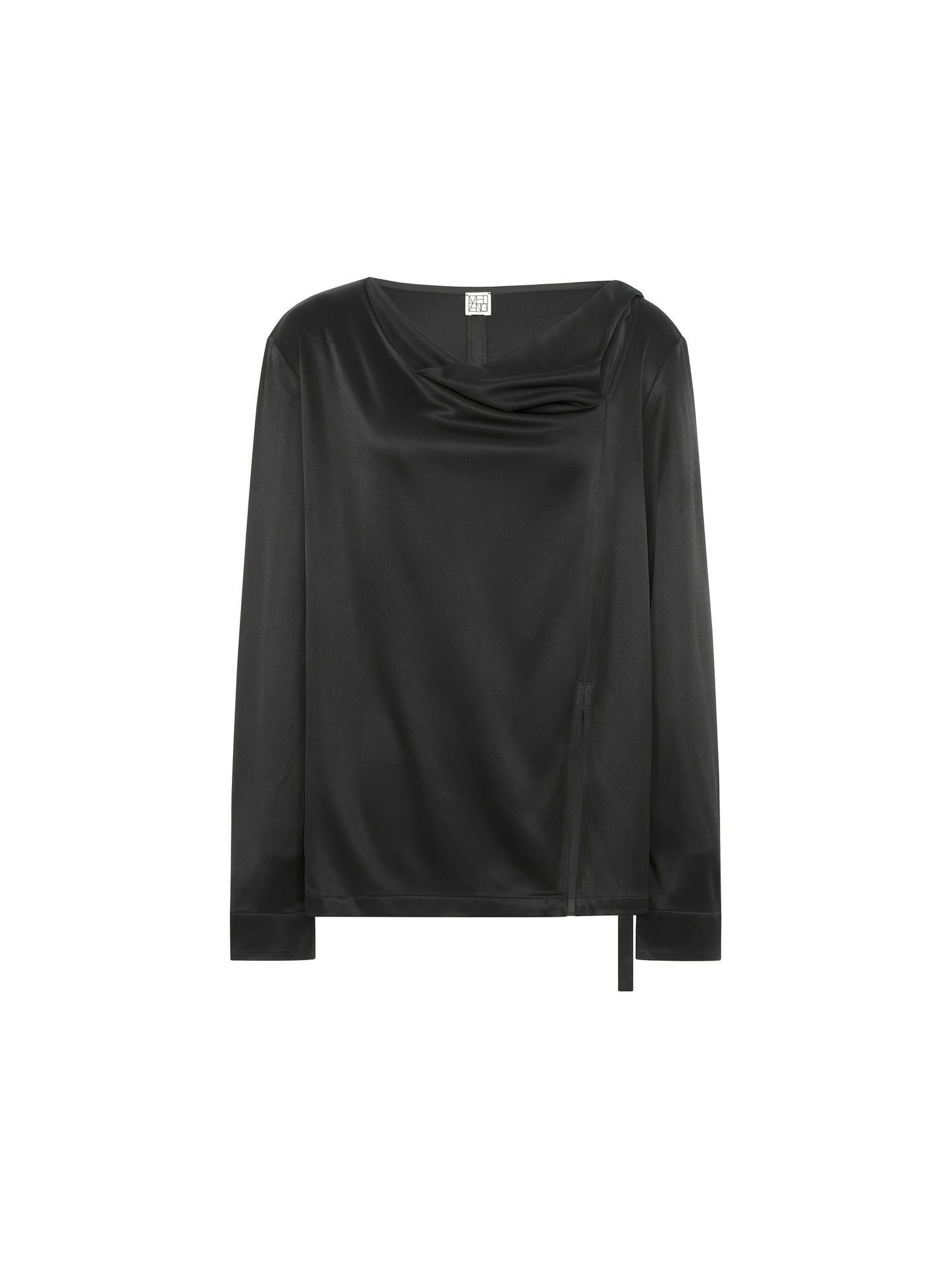 MEIYANG Night Lili Shirt Elegant Style Acetate Ribbon Neck Long Sleeve Shirt