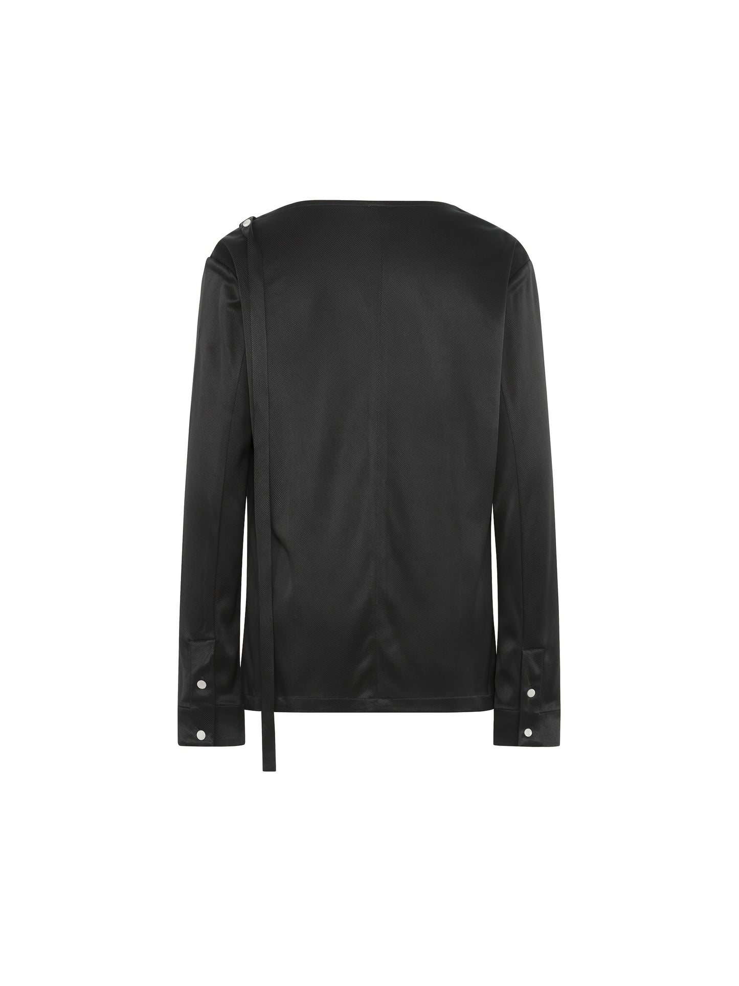 MEIYANG Night Lili Shirt Elegant Style Acetate Ribbon Neck Long Sleeve Shirt