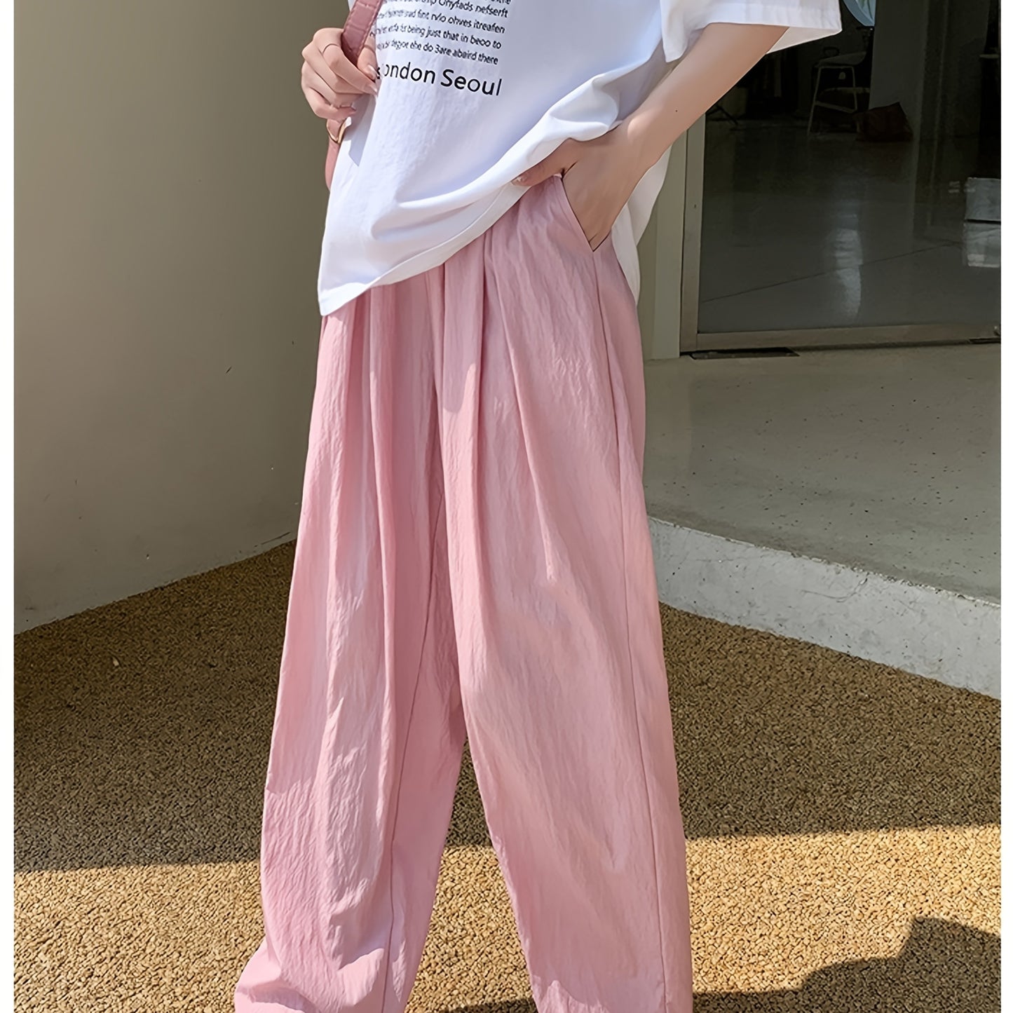 Summer Trending Women's Pants 2025 Summer Trending Women's High-Waisted Wide-Leg Pants | Insect Repellent Floor-Length Stylish Design | Machine Washable Thick Leg Coverage Fashionable Versatile Easy Care Long Trousers