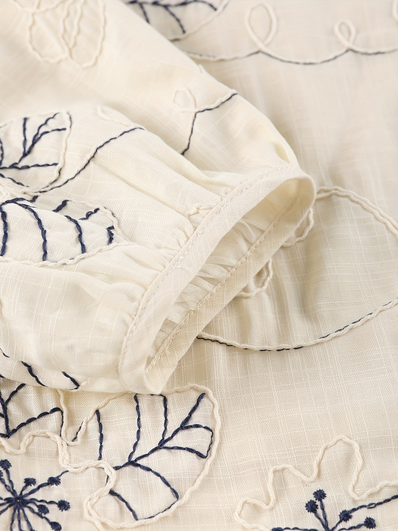 New Spring, Summer & Autumn Shirt: Poetic Romantic Embroidery Youthful Shirts - Elegant Chinese Aesthetic Floral Blouse